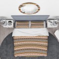 Bedding Sets| Designart Designart Duvet covers 3-Piece Brown King Duvet Cover Set - PW23956