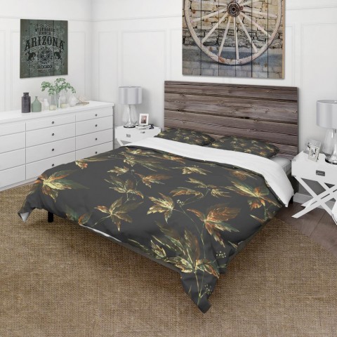 Bedding Sets| Designart Designart Duvet covers 3-Piece Brown King Duvet Cover Set - JJ25719
