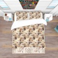 Bedding Sets| Designart Designart Duvet covers 3-Piece Brown Queen Duvet Cover Set - GN98075