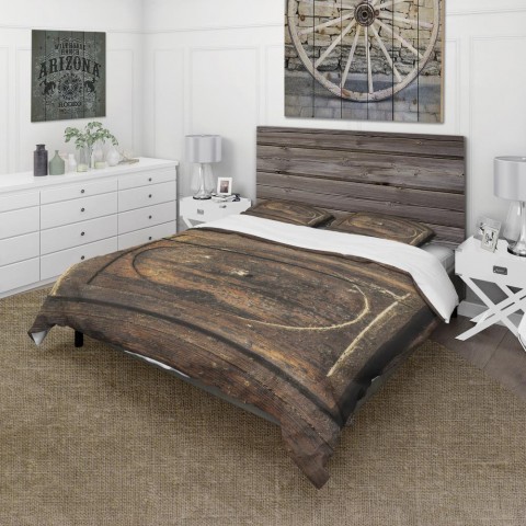 Bedding Sets| Designart Designart Duvet covers 3-Piece Brown Queen Duvet Cover Set - BB36356