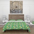 Bedding Sets| Designart Designart Duvet covers 3-Piece Green King Duvet Cover Set - SG99933