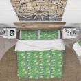Bedding Sets| Designart Designart Duvet covers 3-Piece Green King Duvet Cover Set - SG99933