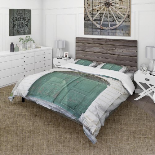 Bedding Sets| Designart Designart Duvet covers 3-Piece Green Queen Duvet Cover Set - ZV91723