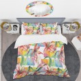 Bedding Sets| Designart Designart Duvet covers 3-Piece Pink King Duvet Cover Set - OK28141