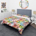 Bedding Sets| Designart Designart Duvet covers 3-Piece Pink King Duvet Cover Set - OK28141