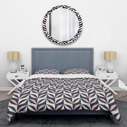 Bedding Sets| Designart Designart Duvet covers 3-Piece Pink King Duvet Cover Set - XE50786