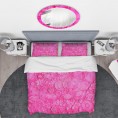 Bedding Sets| Designart Designart Duvet covers 3-Piece Pink Queen Duvet Cover Set - EL03507