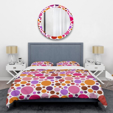 Bedding Sets| Designart Designart Duvet covers 3-Piece Pink Twin Duvet Cover Set - TH23500