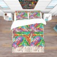 Bedding Sets| Designart Designart Duvet covers 3-Piece Red King Duvet Cover Set - PY50198
