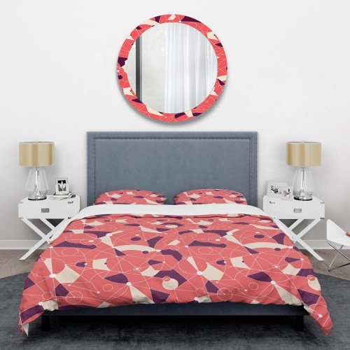 Bedding Sets| Designart Designart Duvet covers 3-Piece Red Queen Duvet Cover Set - GM32725