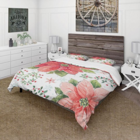 Bedding Sets| Designart Designart Duvet covers 3-Piece Red Queen Duvet Cover Set - XF38411