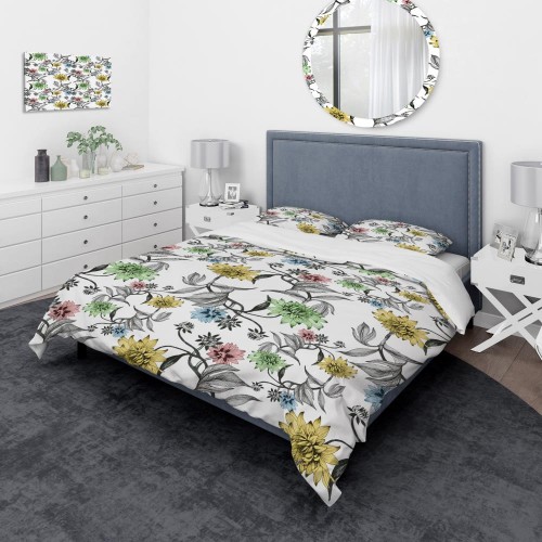 Bedding Sets| Designart Designart Duvet covers 3-Piece White Twin Duvet Cover Set - ZW60008