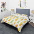 Bedding Sets| Designart Designart Duvet covers 3-Piece Yellow King Duvet Cover Set - HJ80608