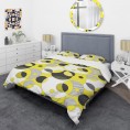 Bedding Sets| Designart Designart Duvet covers 3-Piece Yellow King Duvet Cover Set - DG75618