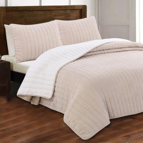 Bedding Sets| Estate Collection Caleb 3-Piece Tan Full/Queen Quilt Set - FO24102