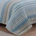 Bedding Sets| Estate Collection Taj 3-Piece Ice Blue King Quilt Set - MD38900