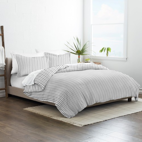 Bedding Sets| Ienjoy Home Home 3-Piece Gray King/California King Duvet Cover Set - MU54351