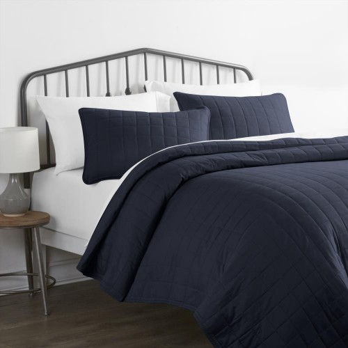 Bedding Sets| Ienjoy Home Home 3-Piece Navy King/California King Quilt Set - RQ33341
