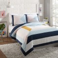 Bedding Sets| Makers Collective Diamond Patchwork 3-Piece Full/Queen Quilt Set - VC58137