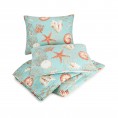 Bedding Sets| Modern Heirloom Starfish Shells 3-Piece Blue King Quilt Set - YM16538
