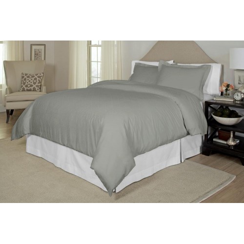 Bedding Sets| Pointehaven 3-Piece Grey King/California King Duvet Cover Set - UH31990