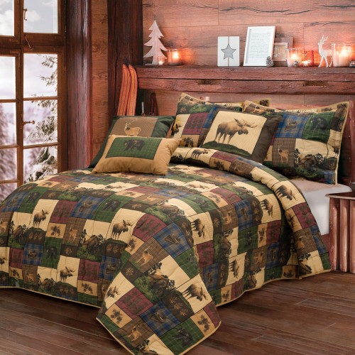 Bedding Sets| True Grit True Grit The Lodge 3-Piece Multi King Quilt Set - WD39540