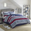 Bedding Sets| WestPoint Home IZOD Varsity Stripe Bedding 2-Piece Blue and Tan Twin Extra Long Comforter Set - IL74819