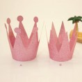 12 Pack Glitter Pink Birthday Party Crown Laurel Party Hats for Birthday Party Graduation Baby Shower and Wedding Anniversary