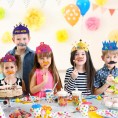 24 Pieces Princess Prince Crown Tiara Craft Kits Paper DIY Party Crown Hats Birthday Party Decoration Favor Supplies for Kids and Adults