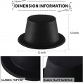 24 Pieces Top Hat Black Party Hats Plastic Top Funny Hats Mini Top Hats for Women Magician Top Hat Costume for Men Adults Child Kids Birthday Magician Party Supplies
