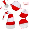 3 Pieces Red and White Striped Santa Hat Christmas Long Felt Xmas Hats for Kids Adults Holiday Theme Photos Props Christmas New Year Party Favors