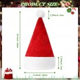 4 Pieces Christmas Hat Unisex Adults Santa Hats Glitter Sequin Christmas Hat White and Red Xmas Hats Snowflake Santa Hats Plush Fabric Hats for Adults Xmas Holiday Party Supplies Classic Style