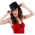 6 Pieces Black Top Hats Dress Up Top Hats Costume Party Unisex Hat Felt Black Formal Costume Hats for Men Women Party Costume