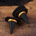 6pcs Halloween Mini Witch Hats Wine Bottle Hat Caps for Halloween Party Table Decorations Black