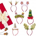 8 x Weihnachts-Stirnbänder mit Elfenmotiv Rentier-Geweih Weihnachtsbaum Glocken Weihnachtsmannmütze Stirnbänder für Kinder und Erwachsene Weihnachtsgeschenke Party-Geschenke