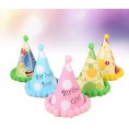 ABOOFAN Birthday Cake Hat Attractive Shiny Ball Cap Pointed Top Hat Decorations for Party Home Wedding Anniversary Random Color