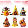 ABOOFAN Turkey Hats Thanksgiving Hats Party Cone Hats Thanksgiving Costumes Accessory Mixed Style