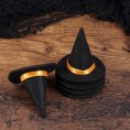 Amosfun 6pcs Mini Halloween Wine Bottle Covers Witch Hats Wine Bottle Decor for Halloween DIY Home Party Decorations Black