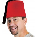 Beistle 12 Piece Crimson Felt Shriner Fez Hats with Tassels Arabian Nights Party Supplies Tarboosh Costume Accessories One Size Red Black