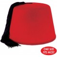 Beistle 12 Piece Crimson Felt Shriner Fez Hats with Tassels Arabian Nights Party Supplies Tarboosh Costume Accessories One Size Red Black