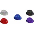 BESTOYARD Fedora Hat Jazz Hat Cap Dance Hat Glitter Sequins Flashing LED Hat for Party Hat Dress Up Costume Accessories Red