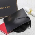 Black Paper Graduation Caps with Tassels 2022 Grad Party Supplies Adult Size 6 Pack