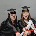ceiba tree Graduation Crowns Cap Congrats Grad Paper Hats Headbands for Kids Party Favors Black