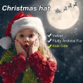Christmas Hat for Kids,Santa Hat Xmas Hat Velvet Comfort Thicken Fur Holiday Hat