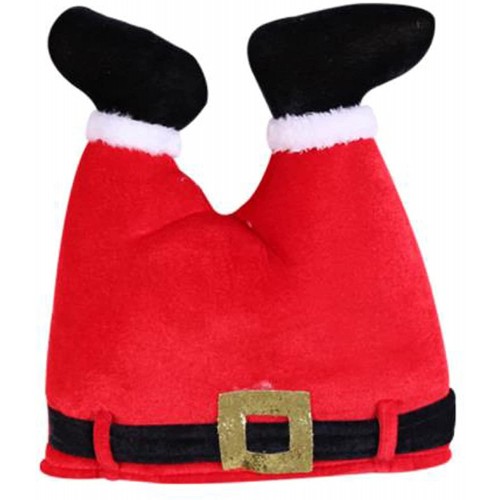 Christmas Hat Novelty Santa Pants Hat Santa Chimney Hat Funny Crazy Hats Christmas Tree Hat Santa Claus Legs Cap Xmas Hat for Christmas Costumes Party Decoration Party Supplies