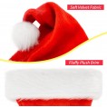Christmas Hat Santa Hat Xmas Holiday Hat for Adults  Unisex Velvet Comfort Christmas Hats Extra Thicken Classic Fur for Christmas New Year Festive Holiday Party Supplies