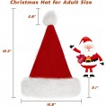 Christmas Hat Santa Hat Xmas Holiday Hat for Unisex Adults Extra Thicken Classic Fur for New Year Festival Party Supplies