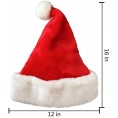 Christmas Hat  Unisex Velvet Comfort Christmas Hats Extra Thicken Classic Style for Christmas New Year Festive Holiday Party Supplies