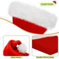 Christmas Hats Santa Hats Children's Christmas Hats Thick Classic Furs Christmas and New Year Holiday Party Supplies