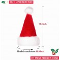 Christmas Hat,Santa Hat,Xmas Holiday Hat for Adults,Unisex Velvet Classic Santa Hat for Christmas New Year Festive Holiday Party Supplies
